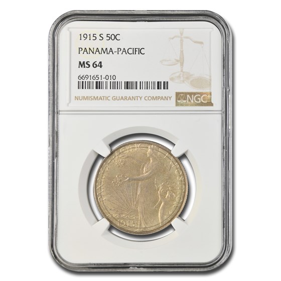 1915-S Panama Pacific Half Dollar MS-64 NGC