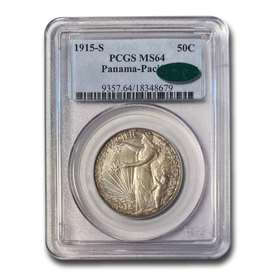 1915-S Panama-Pacific Half Dollar MS-64 PCGS CAC 1915-S Panama-Pacific Half Dollar MS-64 PCGS CAC