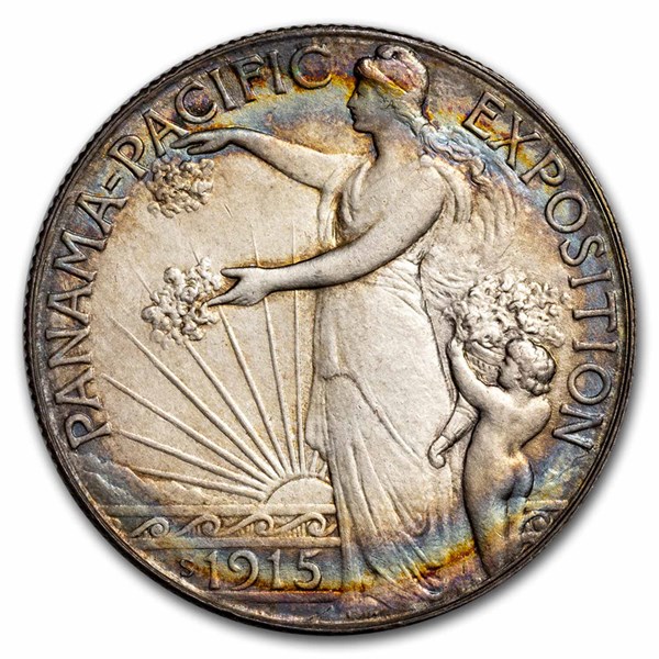 Buy 1915-S/S Panama-Pacific Expo Half Dollar BU Details (FS-502