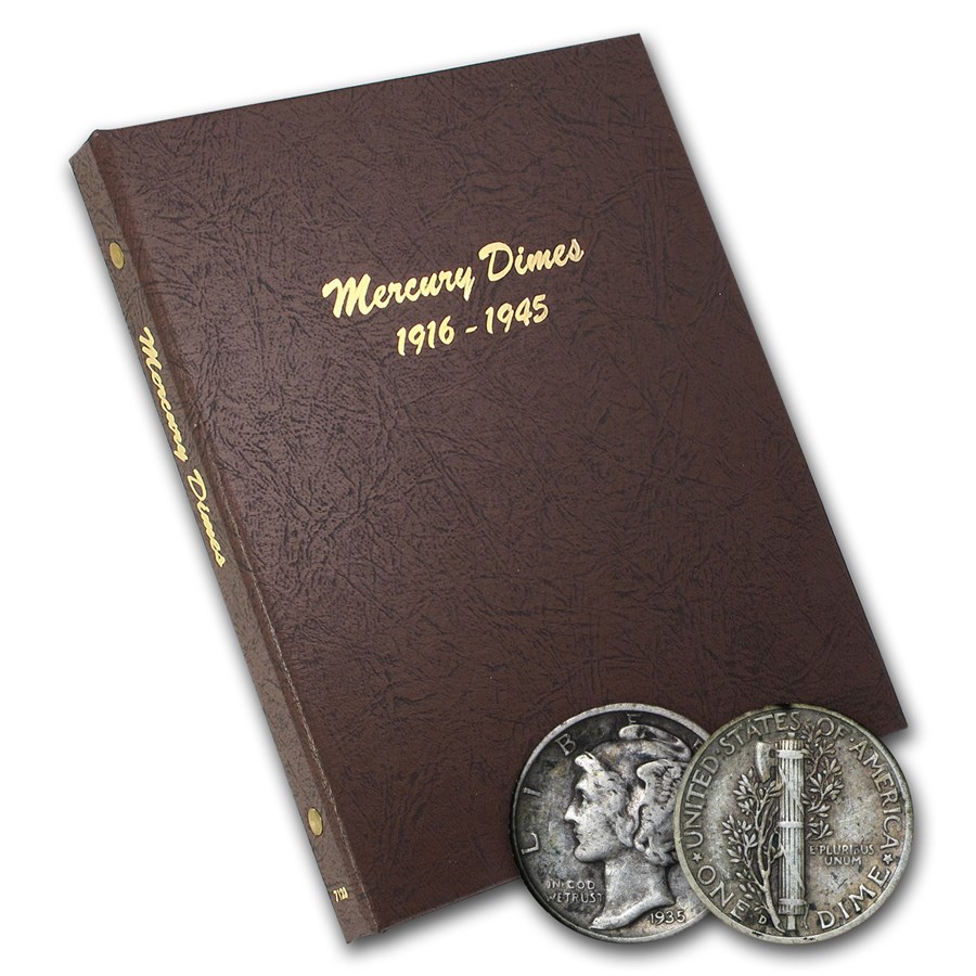 Buy 1916-1945 Complete Mercury Dime Set in Dansco Album
