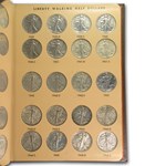 1916-1947 Walking Liberty Half Dollar Complete Set (Cleaned)
