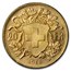 1916-B Swiss Gold 20 Francs Helvetia BU