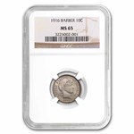 1916 Barber Dime MS-65 NGC