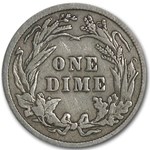 1916 Barber Dime VF