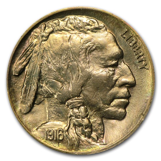 1916 Buffalo Nickel BU Details (Cleaned) 1916 Buffalo Nickel BU Details (Cleaned)