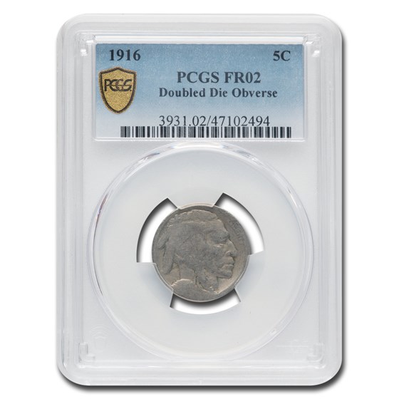 1916 Buffalo Nickel Fair-2 PCGS (Doubled Die Obverse)
