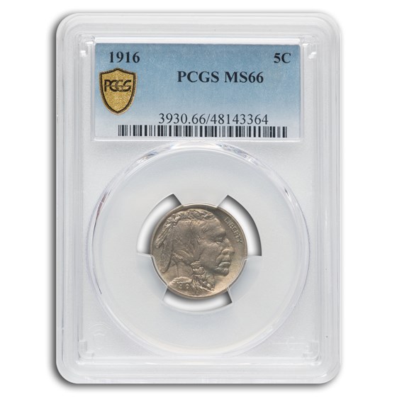 1916 Buffalo Nickel MS-66 PCGS 1916 Buffalo Nickel MS-66 PCGS