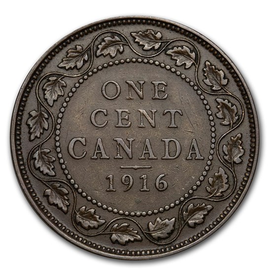 Buy 1916 Canada Bronze Large Cent V VF APMEX