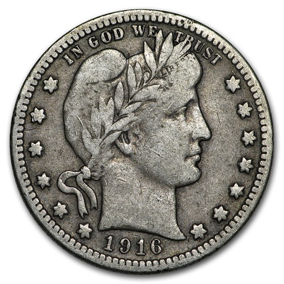 1916-D Barber Quarter Fine 1916-D Barber Quarter Fine
