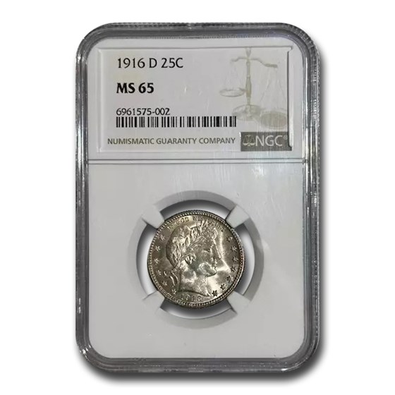 1916-D Barber Quarter MS-65 NGC 1916-D Barber Quarter MS-65 NGC