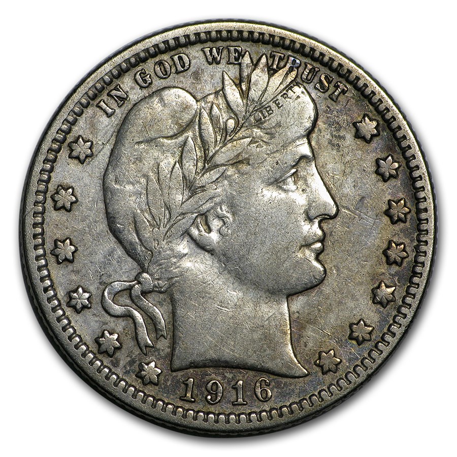 1916-D Barber Quarter XF