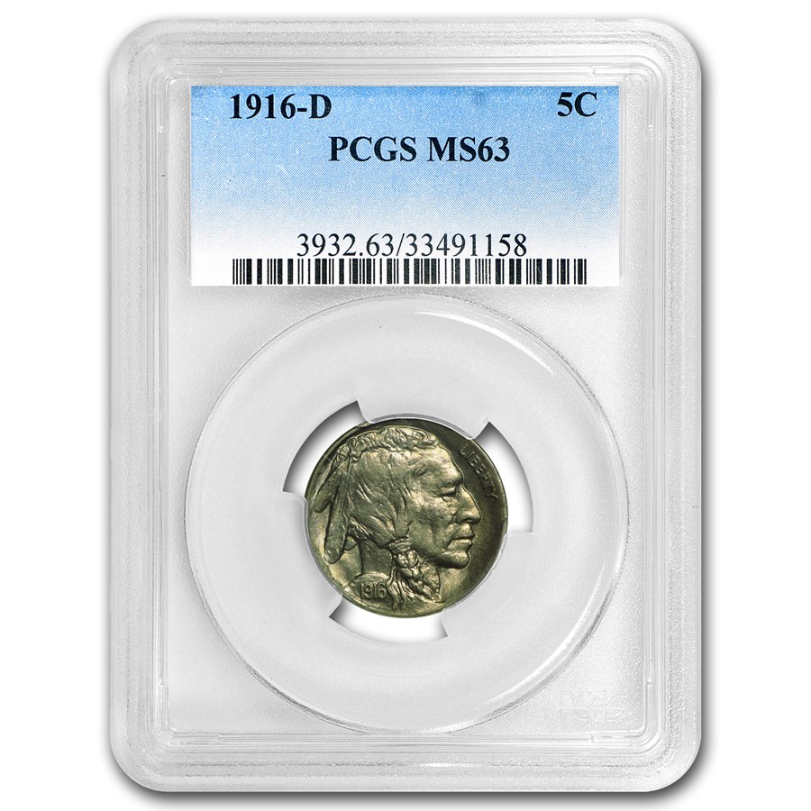 1916-D Buffalo Nickel MS-63 PCGS
