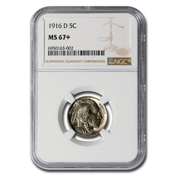 1916-D Buffalo Nickel MS-67+ NGC 1916-D Buffalo Nickel MS-67+ NGC