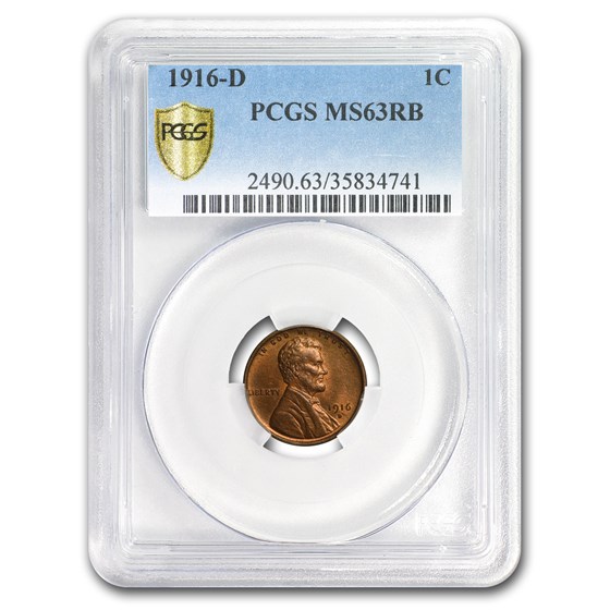 1916-D Lincoln Cent MS-63 PCGS (Red/Brown) 1916-D Lincoln Cent MS-63 PCGS (Red/Brown)