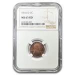 1916-D Lincoln Cent MS-65 NGC (Red)