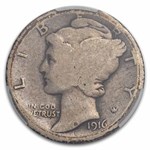 1916-D Mercury Dime AG-3 CACG