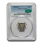 1916-D Mercury Dime AG-3 PCGS CAC