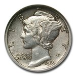1916-D Mercury Dime AU-55 NGC