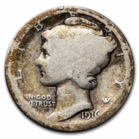 1916-D Mercury Dime Fair 1916-D Mercury Dime Fair