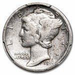 1916-D Mercury Dime Fine-12 PCGS
