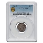 1916-D Mercury Dime Good-6 PCGS