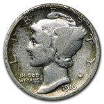 1916-D Mercury Dime VG Details