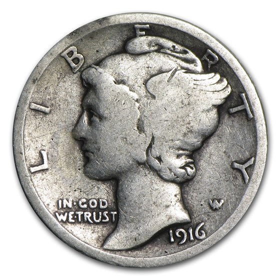 1916-D Mercury Dime VG 1916-D Mercury Dime VG