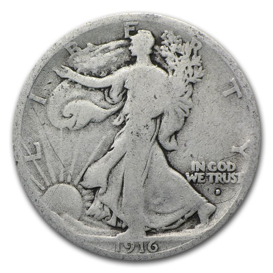 1916-D Walking Liberty Half Dollar Good 1916-D Walking Liberty Half Dollar Good