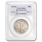 1916-D Walking Liberty Half Dollar MS-63 PCGS