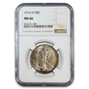1916-D Walking Liberty Half Dollar MS-66 NGC