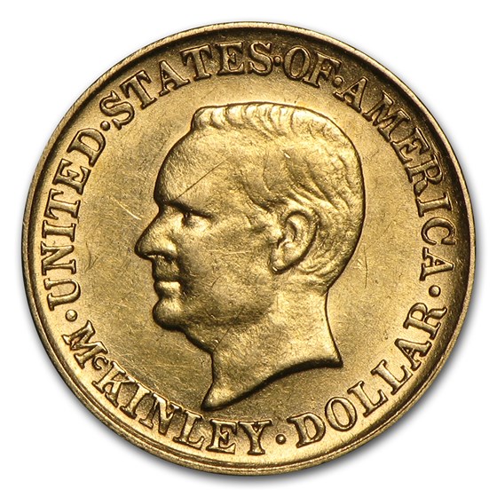 1916 Gold $1.00 McKinley Memorial AU 1916 Gold $1.00 McKinley Memorial AU