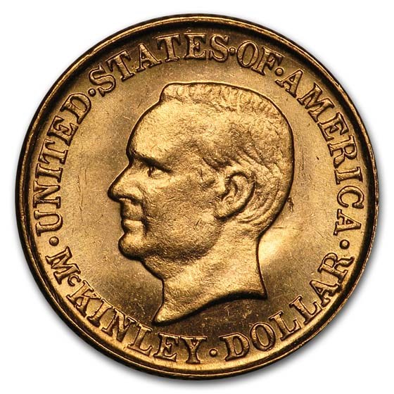 1916 Gold $1.00 McKinley Memorial BU