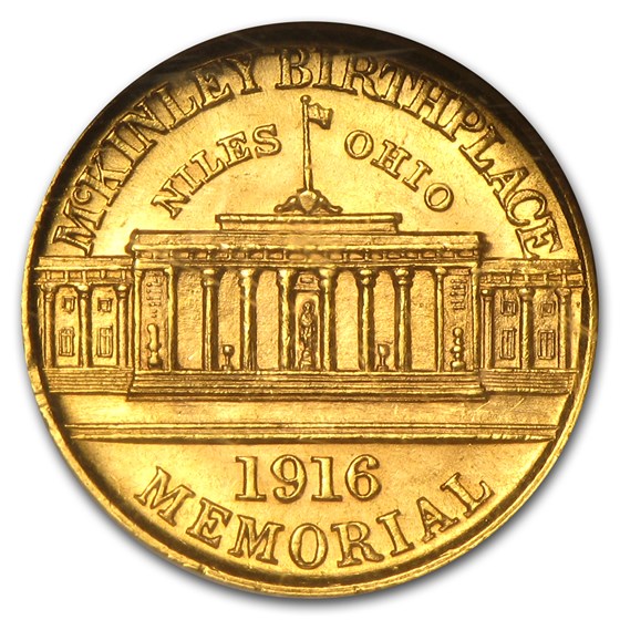 Buy 1916 Gold $1.00 McKinley Memorial Dollar XF Details | APMEX