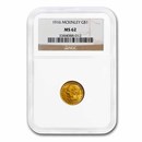 1916 Gold $1.00 McKinley Memorial MS-62 NGC