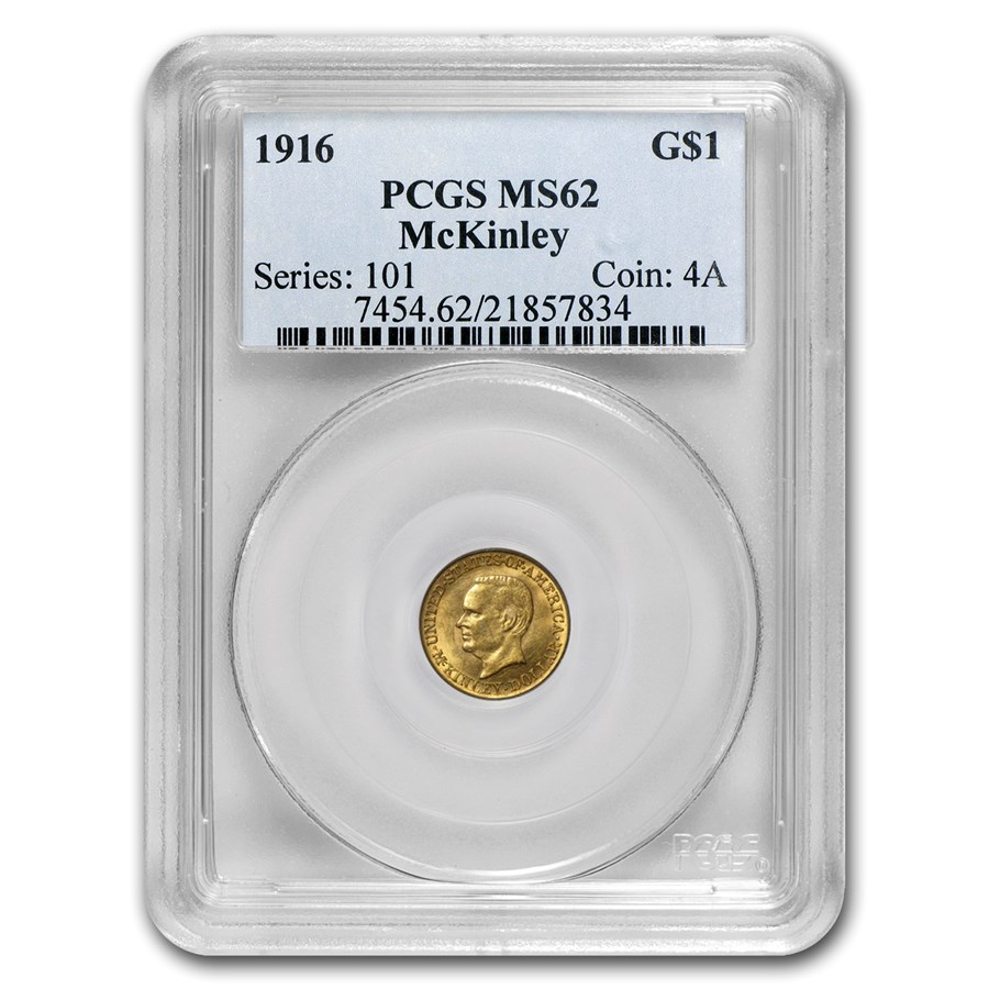 1916 Gold $1.00 McKinley Memorial MS-62 PCGS