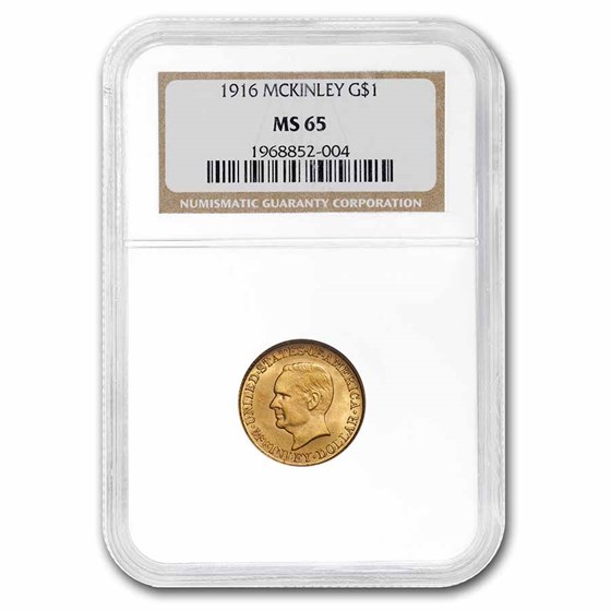 1916 Gold $1.00 McKinley MS-65 NGC 1916 Gold $1.00 McKinley MS-65 NGC