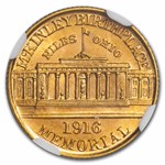 1916 Gold $1.00 McKinley MS-65 NGC
