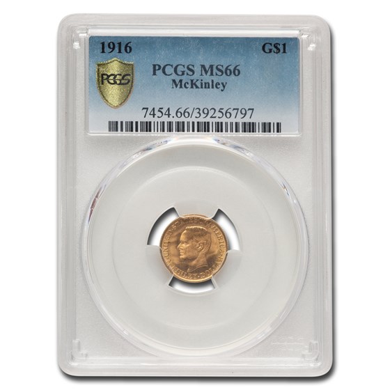 1916 Gold $1.00 McKinley MS-66 PCGS 1916 Gold $1.00 McKinley MS-66 PCGS