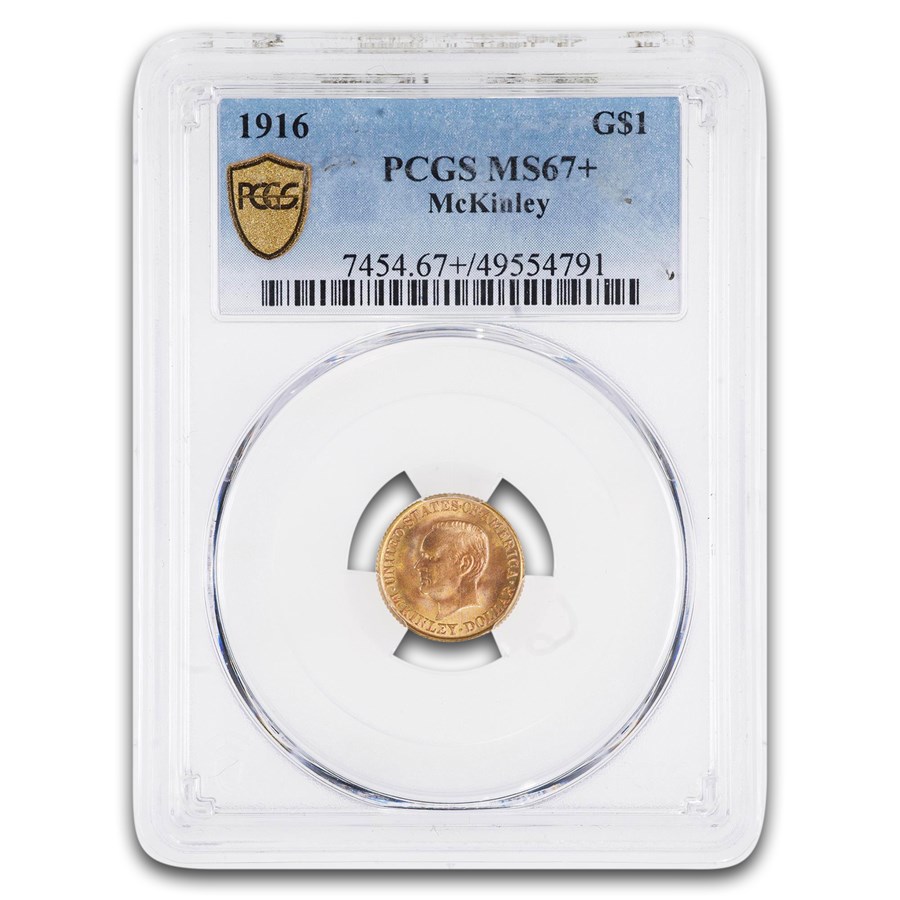 1916 Gold $1.00 McKinley MS-67+ PCGS