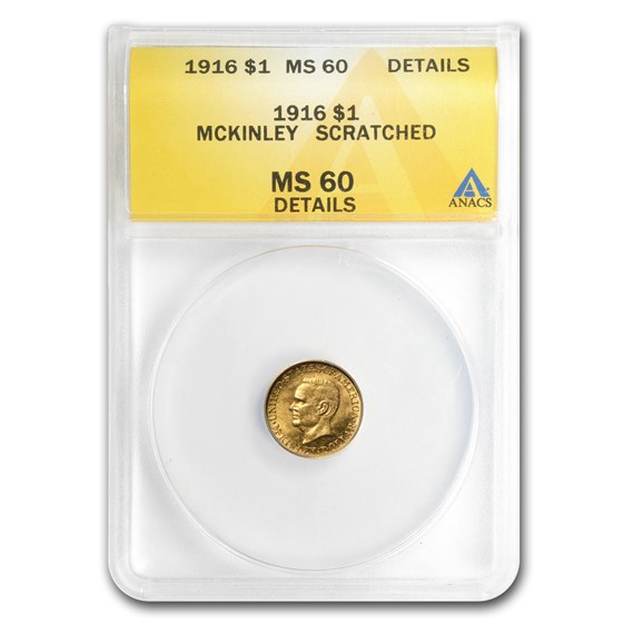 1916 Gold $1.00 McKinley Unc Details 1916 Gold $1.00 McKinley Unc Details