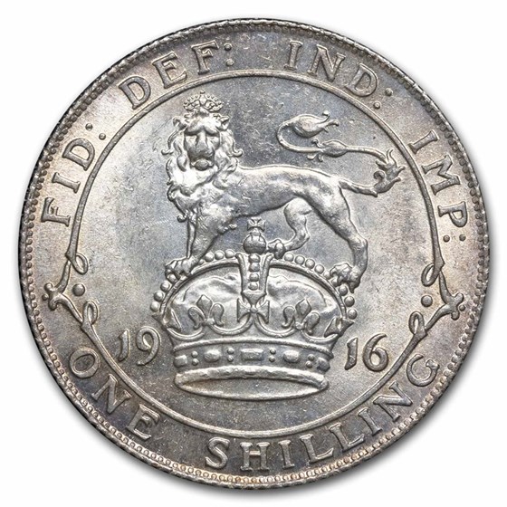 1916 Great Britain Silver Shilling George V BU 1916 Great Britain Silver Shilling George V BU