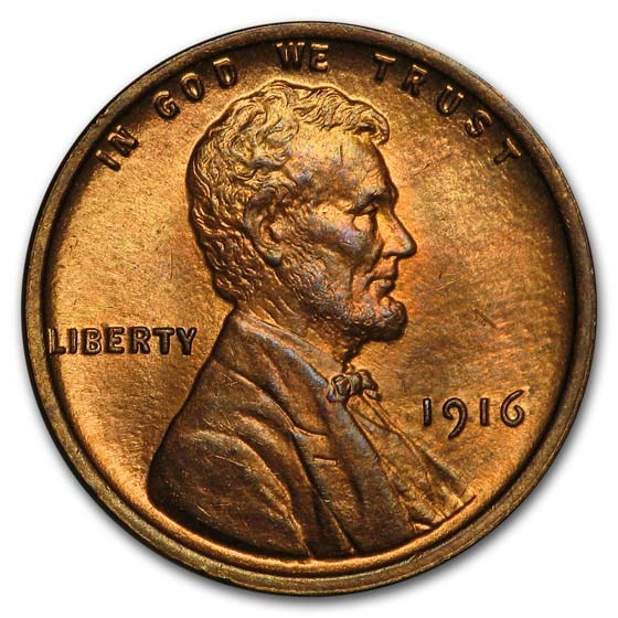 1916 Lincoln Cent BU (Red/Brown) 1916 Lincoln Cent BU (Red/Brown)