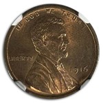 1916 Lincoln Cent MS-65 NGC (Red/Brown)