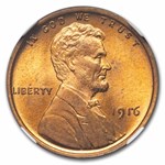 1916 Lincoln Cent MS-65 NGC (Red)