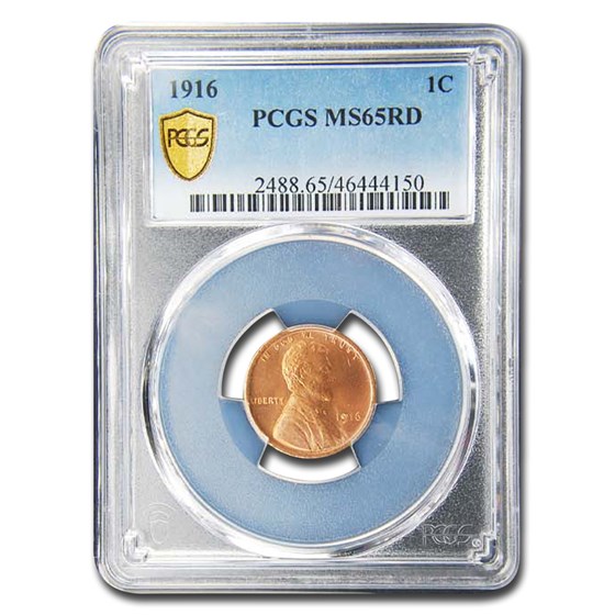 1916 Lincoln Cent MS-65 PCGS (Red) 1916 Lincoln Cent MS-65 PCGS (Red)