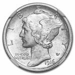 1916 Mercury Dime MS-63 NGC (FB)