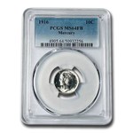1916 Mercury Dime MS-64 PCGS (FB)