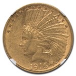 1916-S $10 Indian Gold Eagle AU-58 NGC