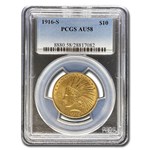 1916-S $10 Indian Gold Eagle AU-58 PCGS