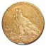 1916-S $5 Indian Gold Half Eagle AU-58 NGC